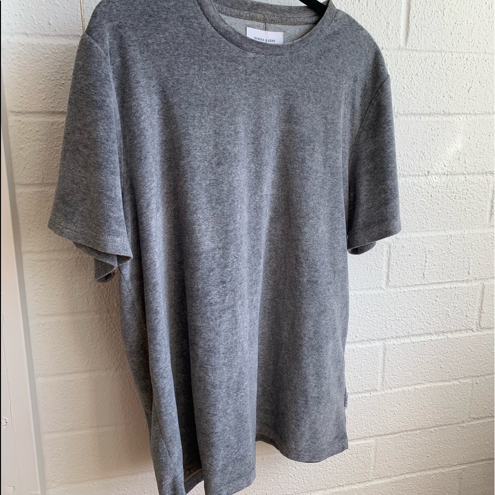 Ovadia and Sons Men’s Velour Oversized T Shirt